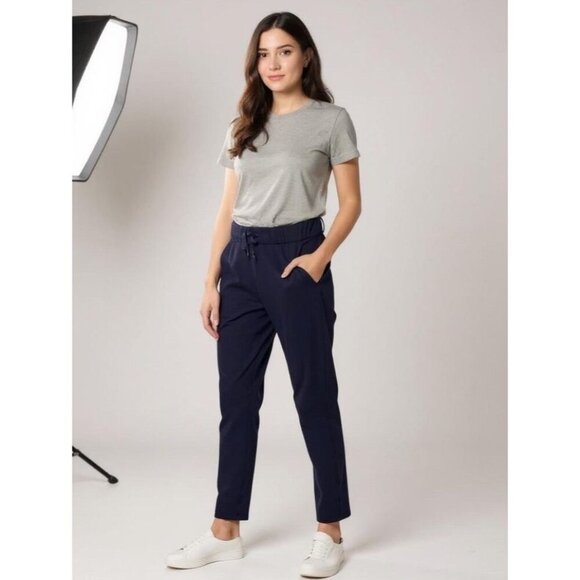Lululemon On The Fly 7/8 woven pants womens Size 12 navy blue Waist 36” NWT - Picture 1 of 9